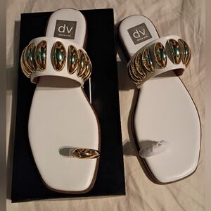 New and Unused DV by Dolce Vita Women's White Moon Sandals-Size 11